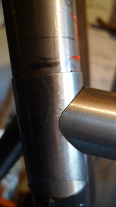 top tube/seat tube mitre